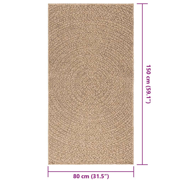Jute-Optik Teppich 80x150 cm für Innen & Außen
