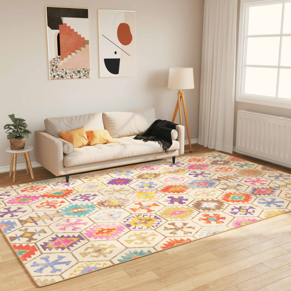 Teppich Waschbar Mehrfarbig 190x300 cm