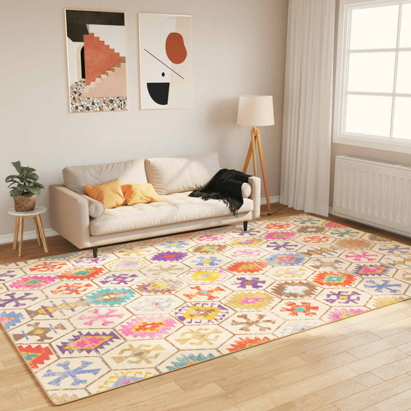 Teppich Waschbar Mehrfarbig 190x300 cm