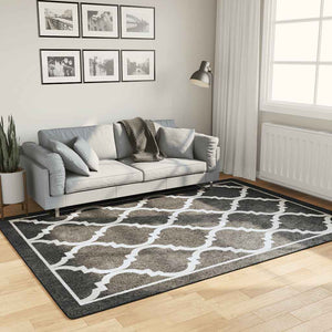 Teppich Waschbar Schwarz und Weiß 160x230 cm