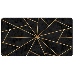 Teppich Waschbar Schwarz und Golden 80x150 cm
