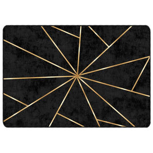 Teppich Waschbar Schwarz und Golden 120x180 cm