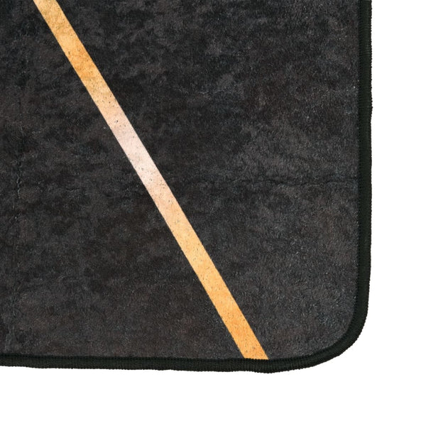Teppich Waschbar Schwarz und Golden 190x300 cm