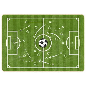 Kinderteppich Grün 160x230 cm Fußballfeld Waschbar