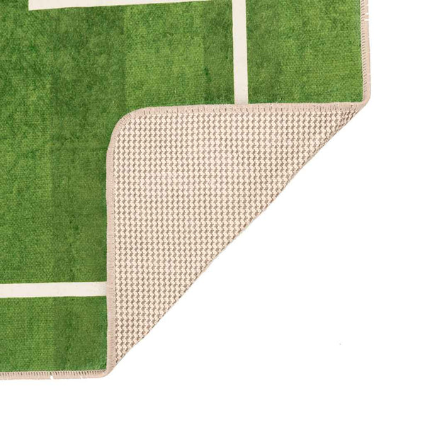 Kinderteppich Grün 160x230 cm Fußballfeld Waschbar