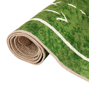 Kinderteppich Grün 160x230 cm Fußballfeld Waschbar