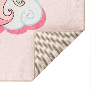 Kinderteppich Rosa 160x230 cm Einhorn Waschbar