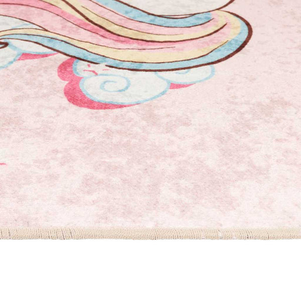Kinderteppich Rosa 160x230 cm Einhorn Waschbar
