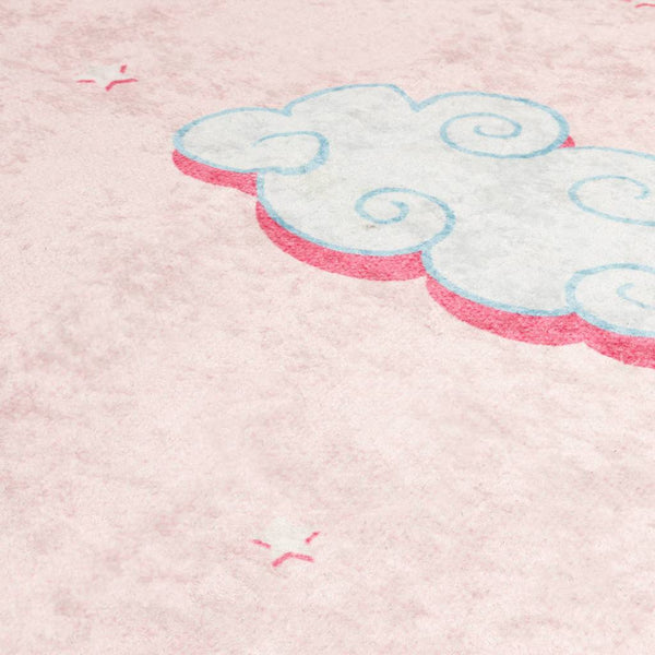Kinderteppich Rosa 160x230 cm Einhorn Waschbar