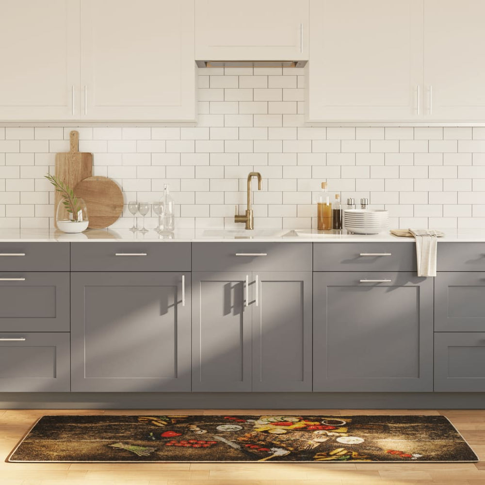 Küchenteppich Mehrfarbig 60x180 cm Waschbar