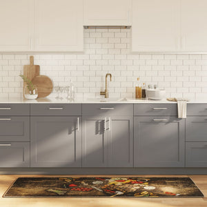 Küchenteppich Mehrfarbig 60x180 cm Waschbar