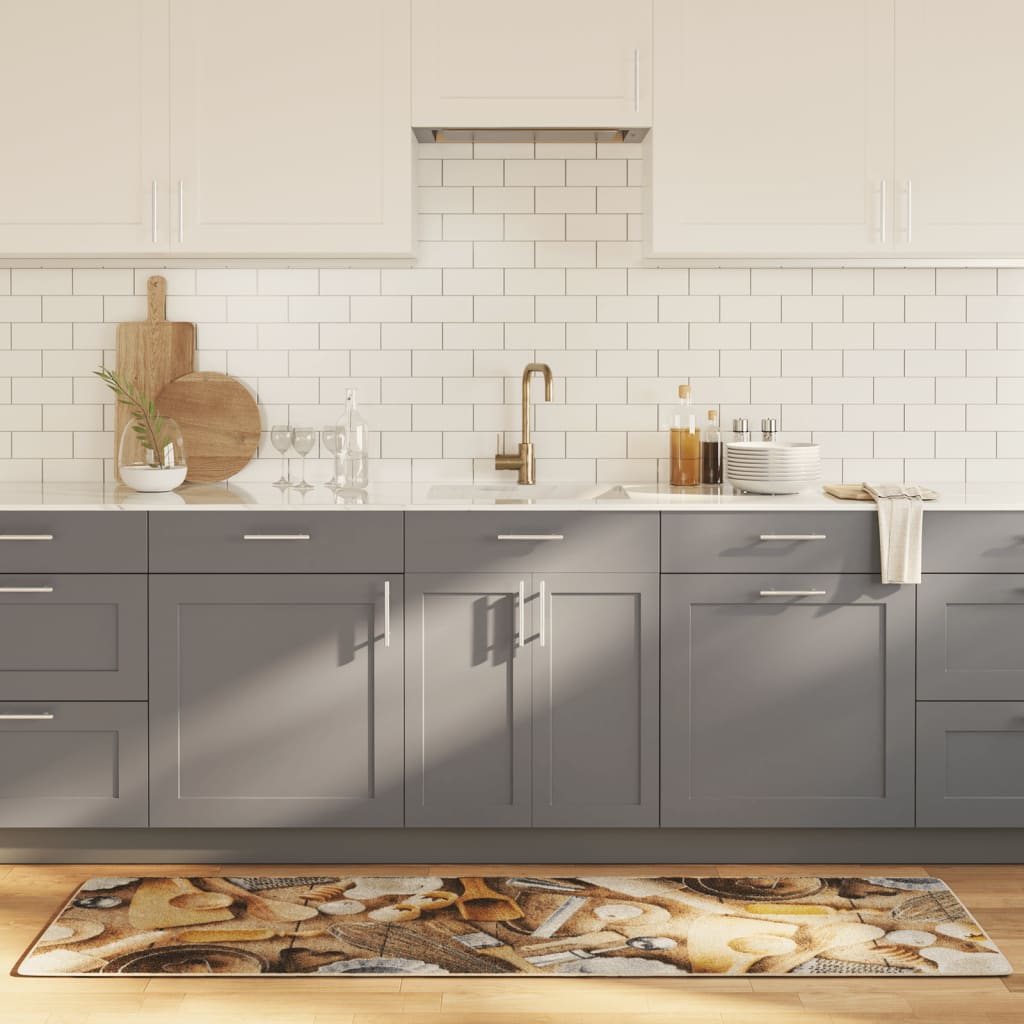 Küchenteppich Mehrfarbig 60x180 cm Waschbar