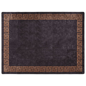 Teppich Waschbar Schwarz und Golden 400x300 cm