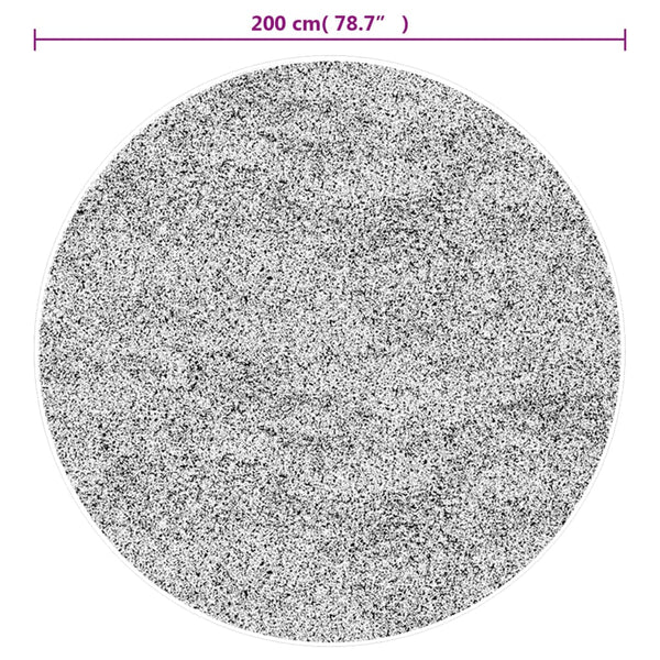 Teppich Waschbar Schwarz und Golden Ø 200 cm
