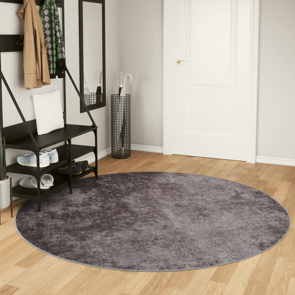 Teppich Waschbar Grau Ø 200 cm