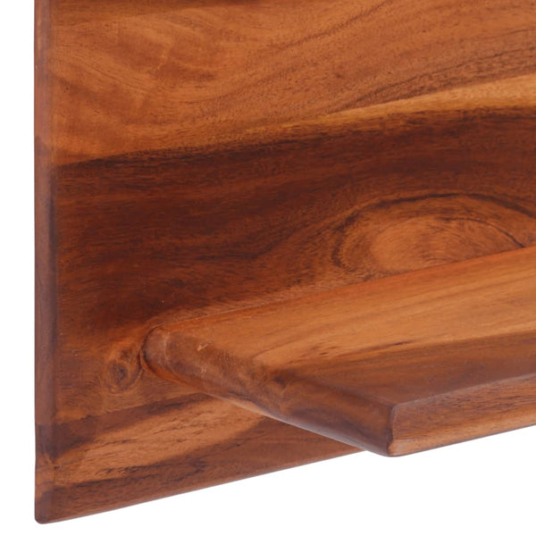 Wandregale Akazie Massivholz 112cm 2er Set