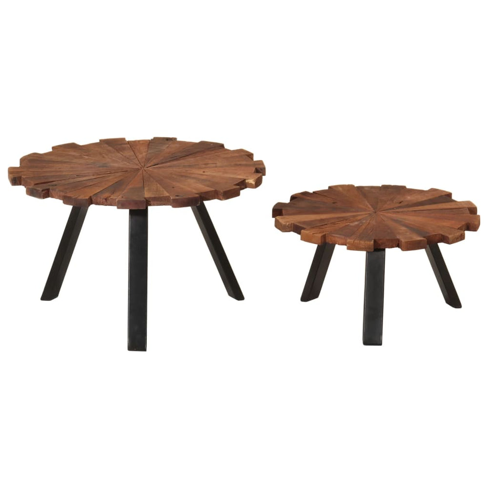 Couchtische 2er Set Altholz & Eisen