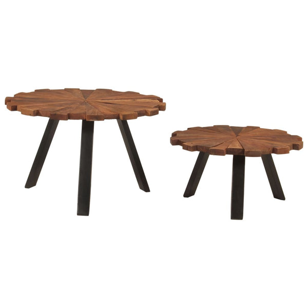 Couchtische 2er Set Altholz & Eisen