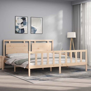 Massivholzbett 180x200 cm mit Kopfteil