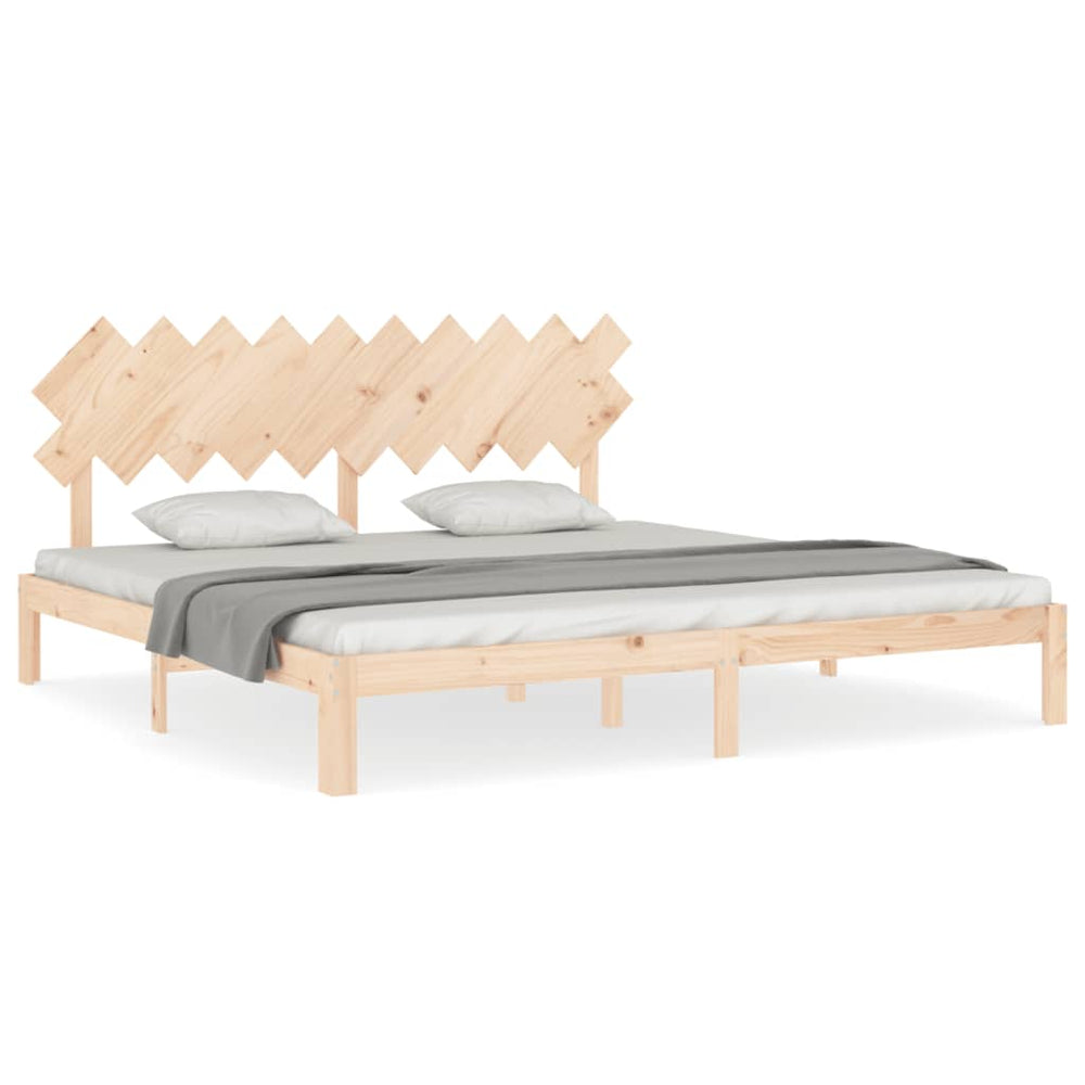 vidaXL Lit en bois massif sans matelas 200x200 cm pin