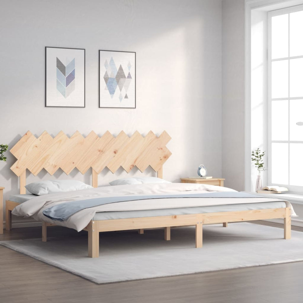vidaXL Lit en bois massif sans matelas 200x200 cm pin