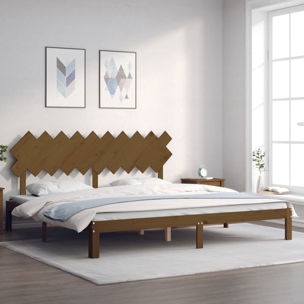 Massivholzbett Honigbraun 200x200 cm