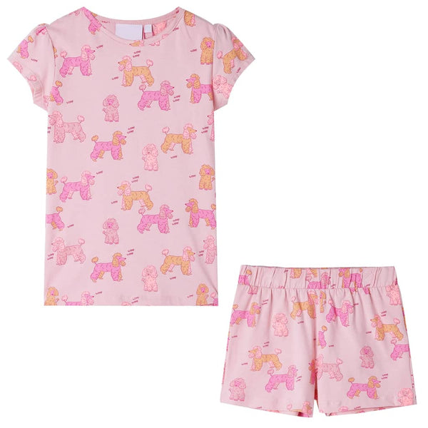 Kinderpyjama Kurzarm Hellrosa Größe 92