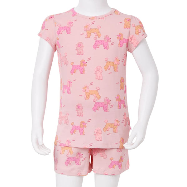 Kinderpyjama mit Kurzen Ärmeln Hellrosa 104