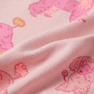 Kinderpyjama mit Kurzen Ärmeln Hellrosa 104