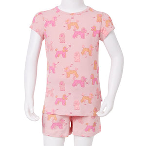 Kinderpyjama Kurzarm Hellrosa Größe 116