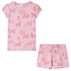 Kinderpyjama mit Kurzen Ärmeln Hellrosa 128