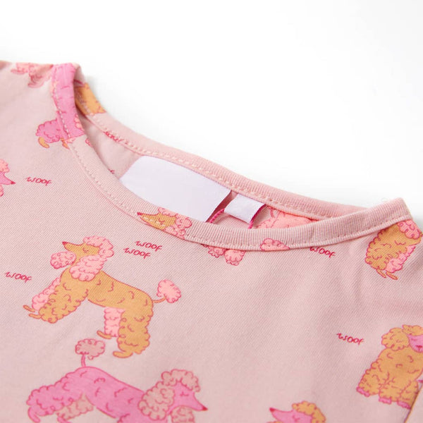 Kinderpyjama Kurzarm Hellrosa Größe 128