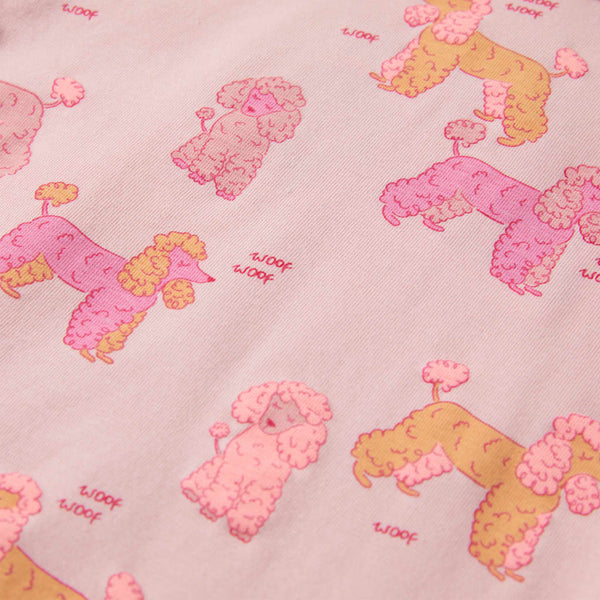 Kinderpyjama Kurzarm Hellrosa Größe 128