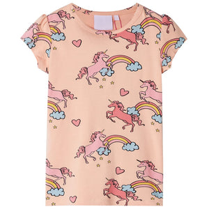 Kinderpyjama mit Kurzen Ärmeln Hellorange 104