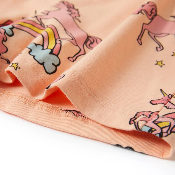 Kinderpyjama mit Kurzen Ärmeln Hellorange 104