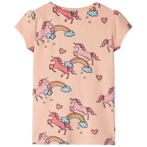 Kinderpyjama Kurzarm Hellorange Größe 104
