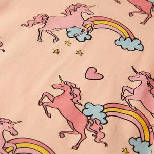 Kinderpyjama mit Kurzen Ärmeln Hellorange 128
