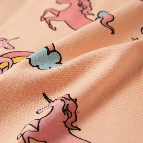 Kinderpyjama Kurzarm Hellorange Größe 128