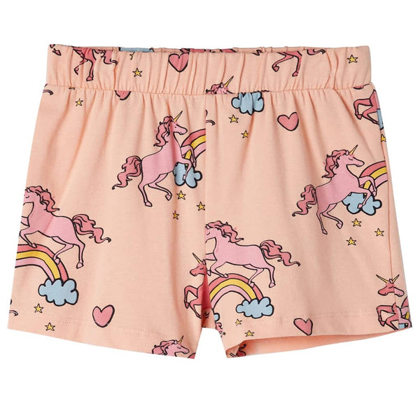 Kinderpyjama mit Kurzen Ärmeln Hellorange 128