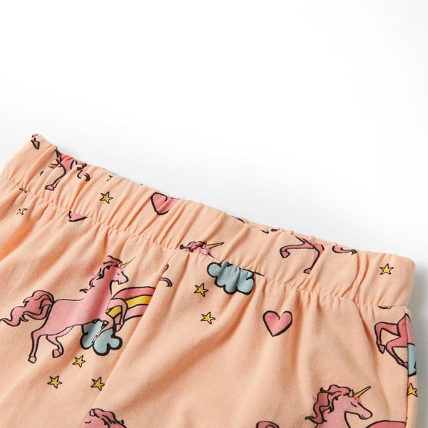 Kinderpyjama Kurzarm Hellorange Gr. 140