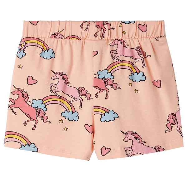 Kinderpyjama mit Kurzen Ärmeln Hellorange 140