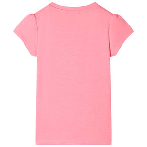 Kinder-T-Shirt Neonrosa 140