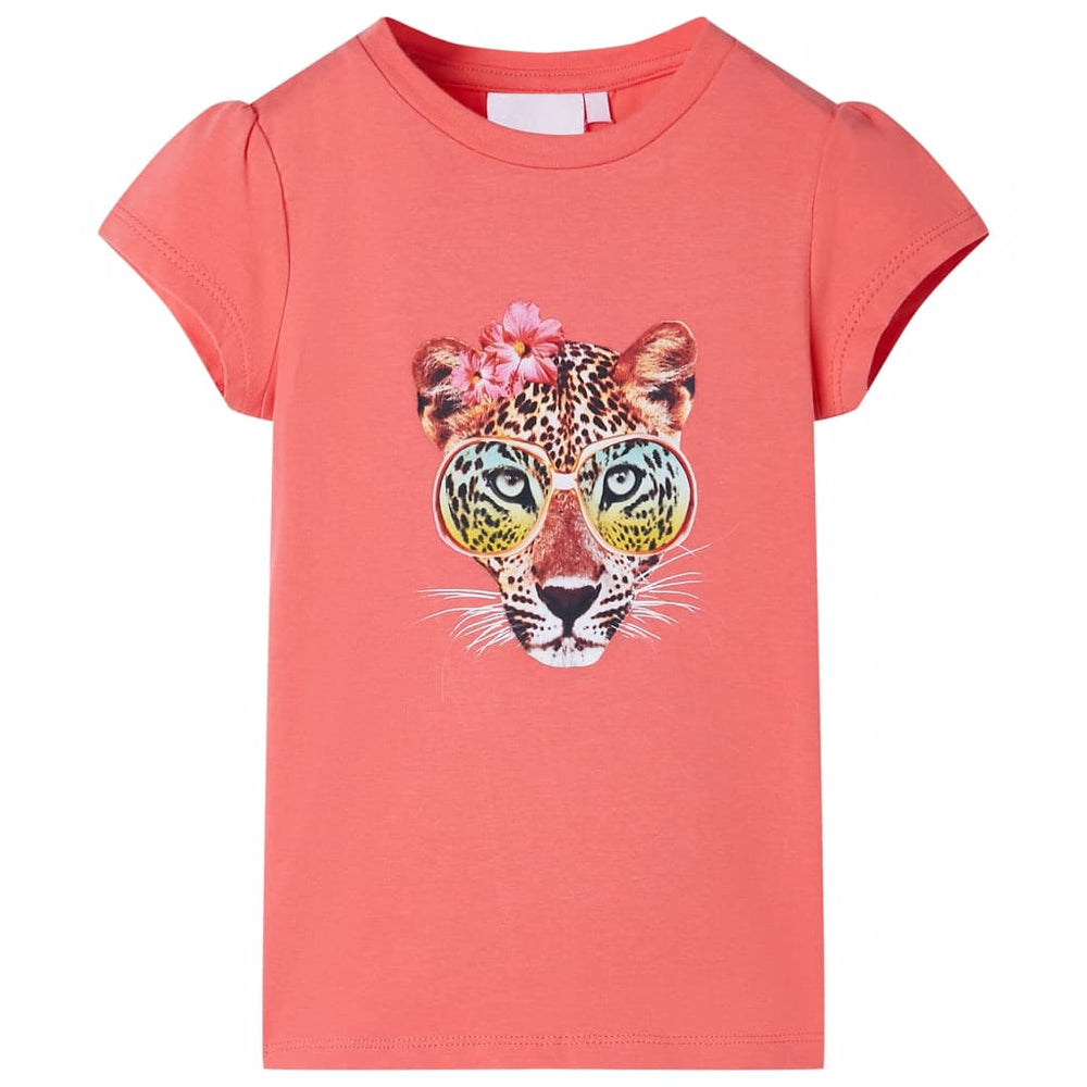 T-shirt enfant rose corail 140