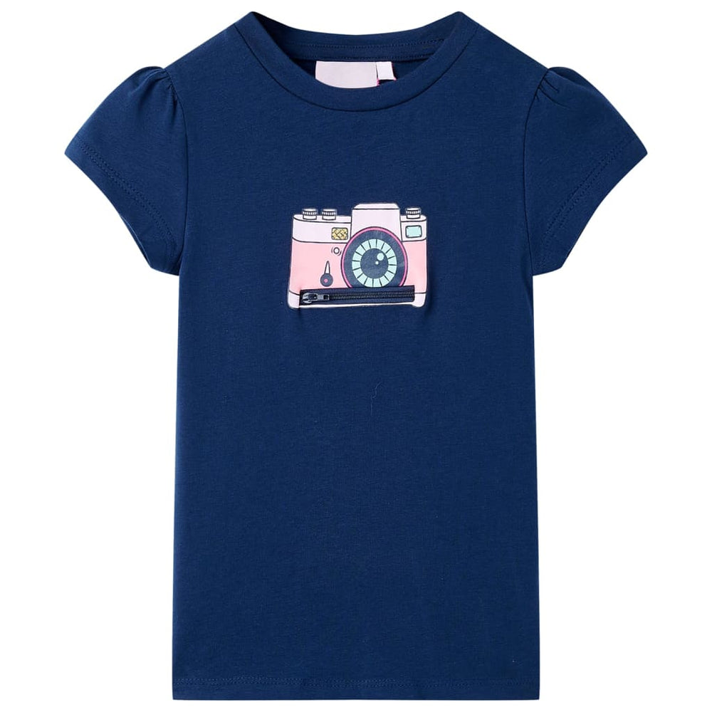 T-shirt enfant bleu marine 116