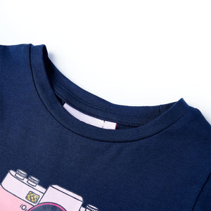 Kinder-T-Shirt Marineblau 116