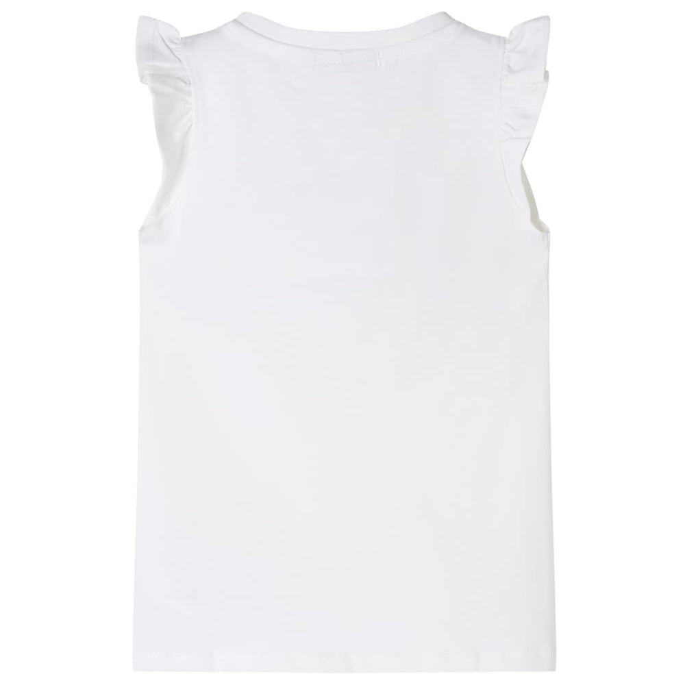 T-shirt enfant à manches volantées Blanc 116