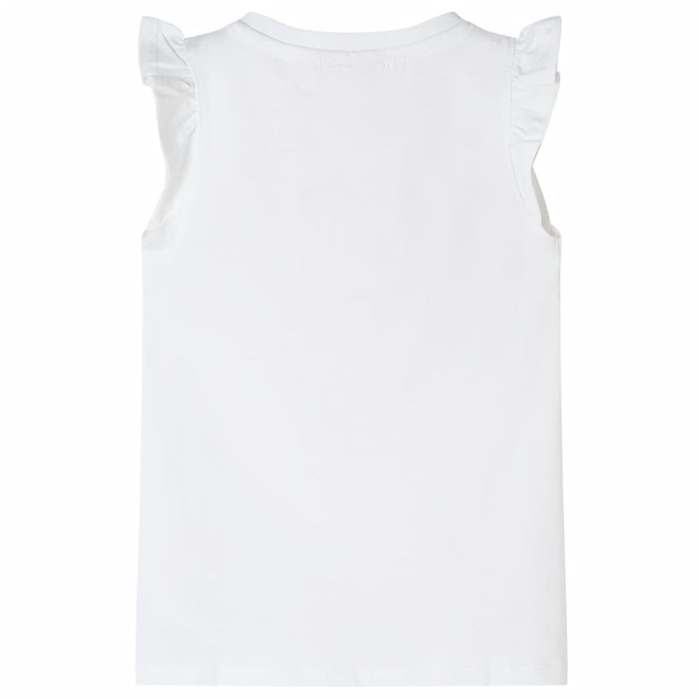 T-shirt enfant à manches volantées Blanc 140