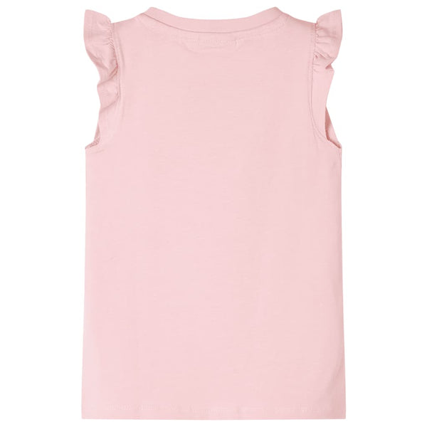 T-shirt enfant à manches volantées rose clair 104