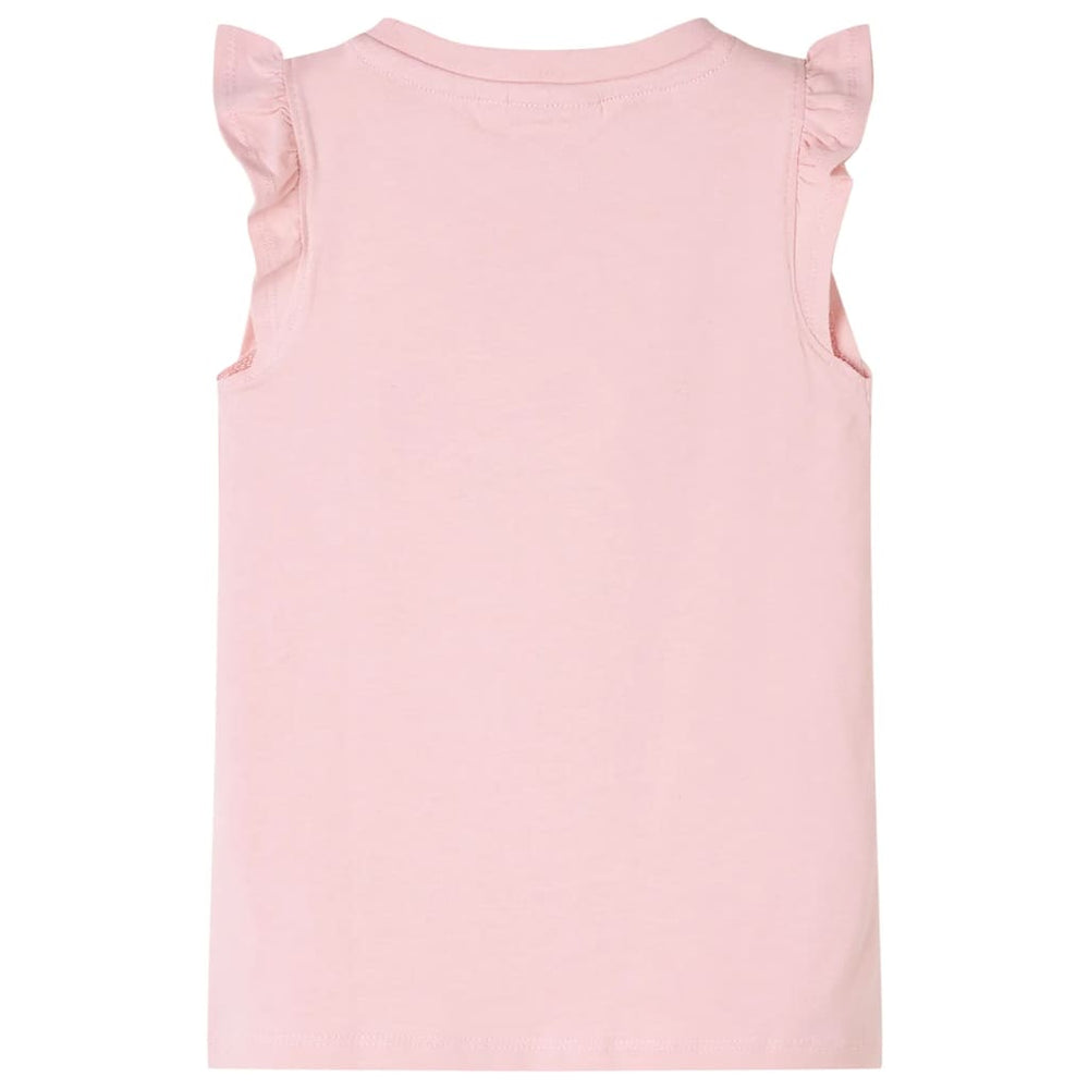 T-shirt enfant à manches volantées rose clair 116