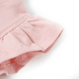 T-shirt enfant à manches volantées rose clair 116